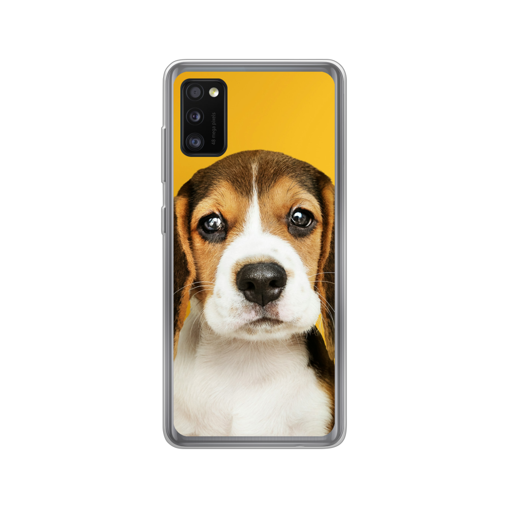 Samsung Galaxy A41 Soft case (back printed, transparent)